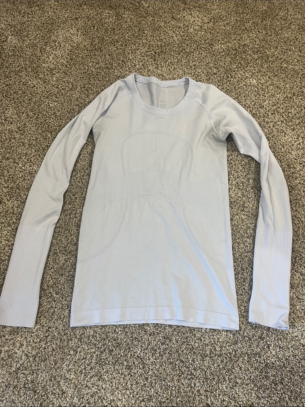 Lululemon Light Blue Long Sleeve Seamless Top
